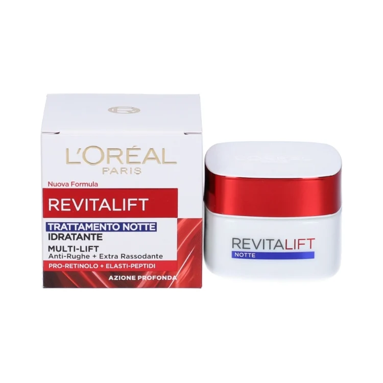 L'Oréal Paris - Revitalift - Trattamento Notte Idratante - Multi-Lift - Anti-Rughe + Extra Rassodante - Pro-Retinolo + Elasti-Peptidi