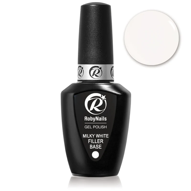 Gel Polish Filler Base Milky White 8 ml Roby Nails