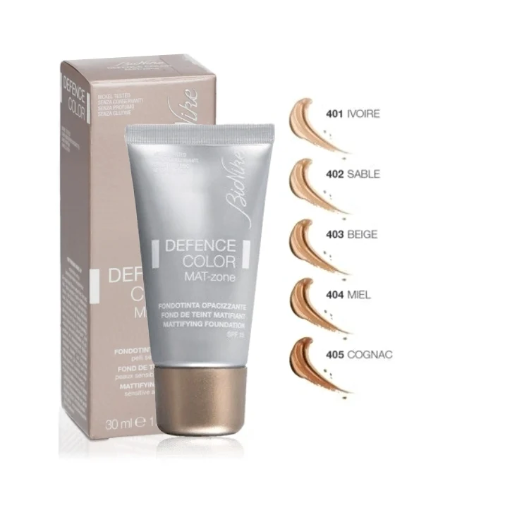 BioNike - Defence Color Mat-Zone - Fondotinta Opacizzante SPF 15 - Pelli Sensibili & Intolleranti