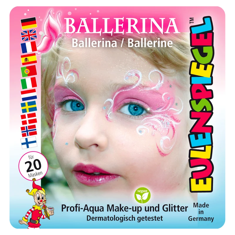Motiv Set Profi Aqua Ballerina 4 Colori+Pennello Eulenspiegel
