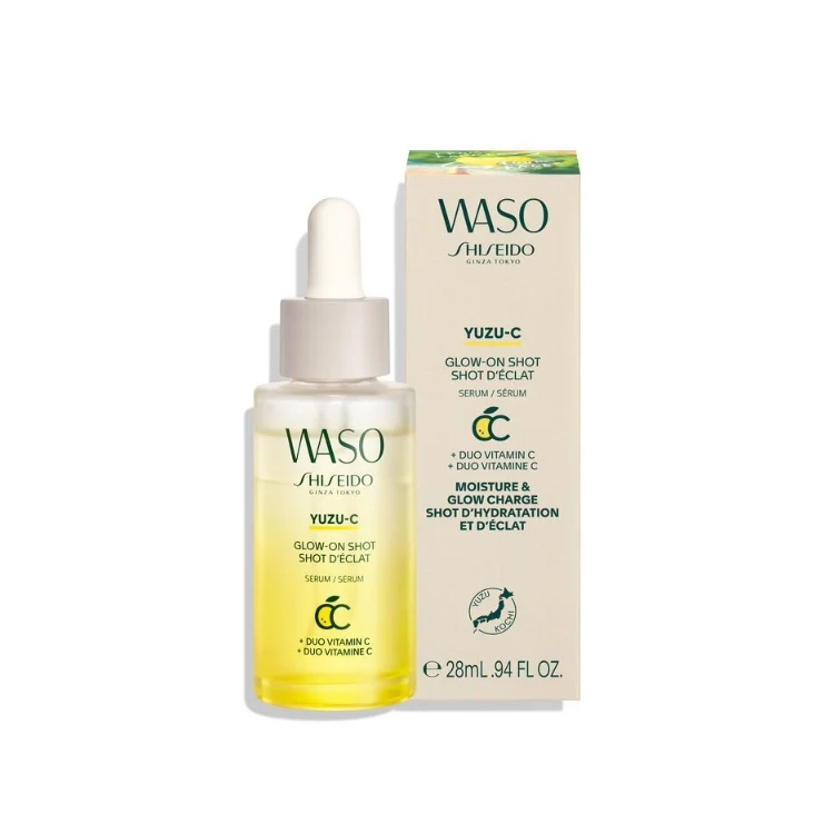 Shiseido - Waso - Yuzu-C - Glow-On Shot - Serum / Sérum + Duo Vitamin C + Duo Vitamine - Moisture & Glow Charge - Shot D'Hydratation Et D'Éclat