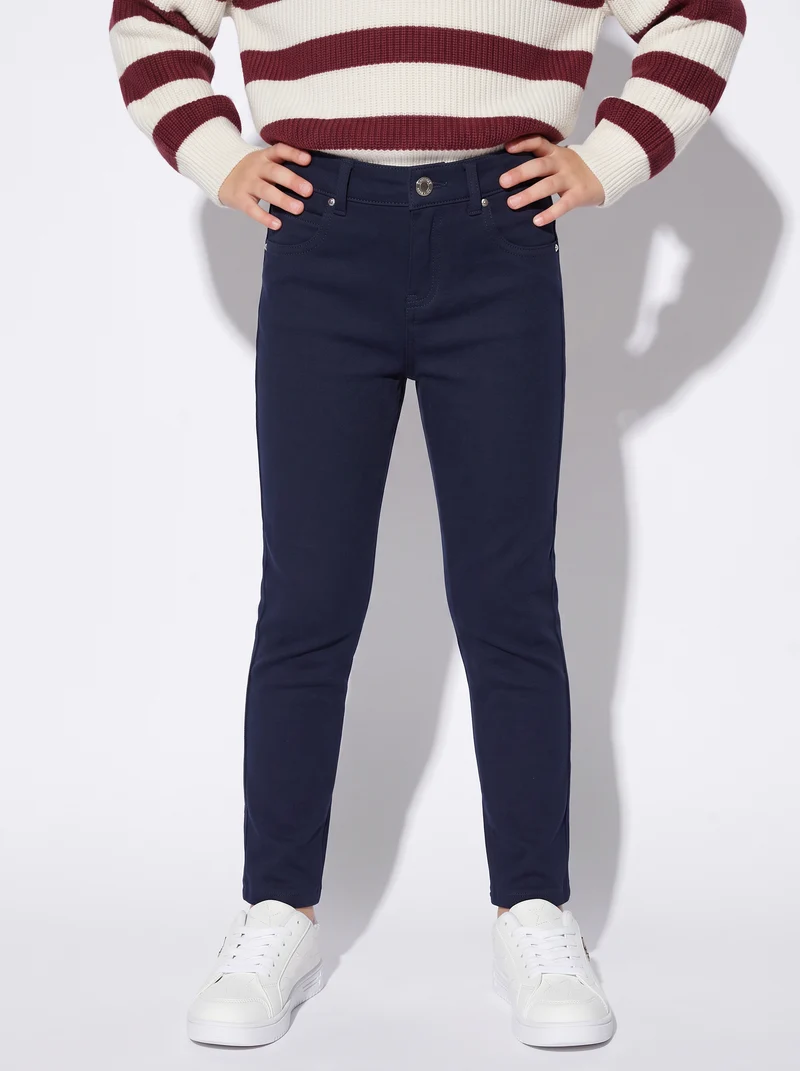 Pantaloni skinny in felpa French Terry - Blu