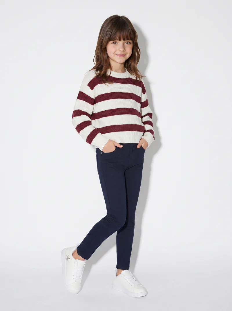 Pantaloni skinny in felpa French Terry - Blu