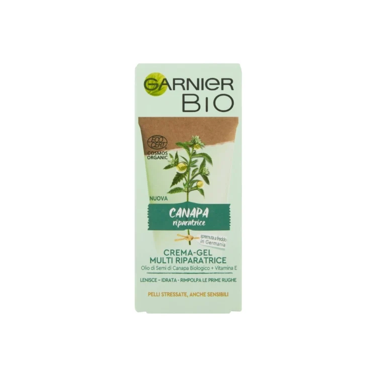 Garnier - Bio - Canapa Riparatrice - Crema-Gel Multi Riparatrice - Olio di Semi di Canapa Biologico + Vitamina E