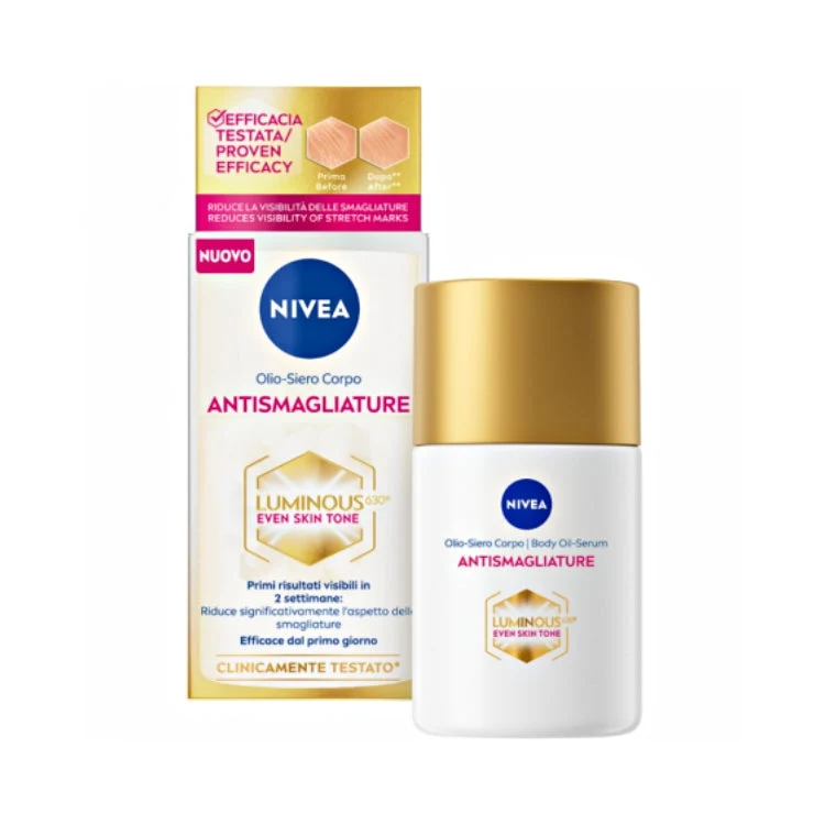 Nivea - Luminous 630 - Even Skin Tone - Olio-Siero Corpo - Antismagliature - Body Oil-Serum - Anti Stretch Marks