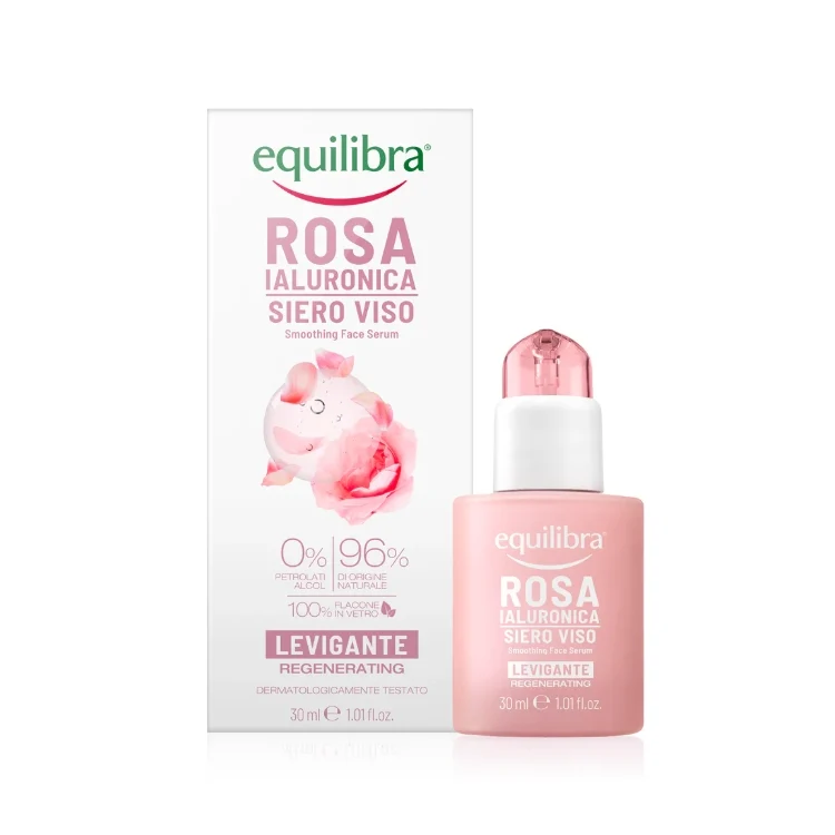 Equilibra - Rosa Ialuronica - Siero Viso - Smoothing Face Serum - Levigante - Regenerating