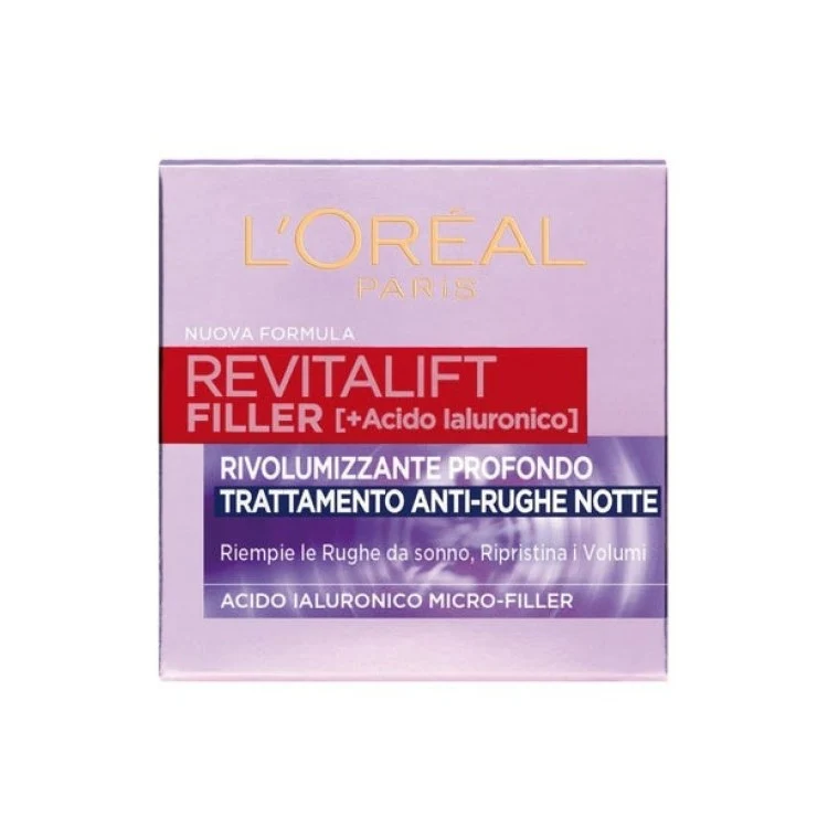 L'Oréal Paris - Revitalift Filler [+ Acido Ialuronico] - Rivolumizzante Profondo Trattamento Anti-Rughe - Notte - Acido Ialuronico Micro-Filler Concentrato