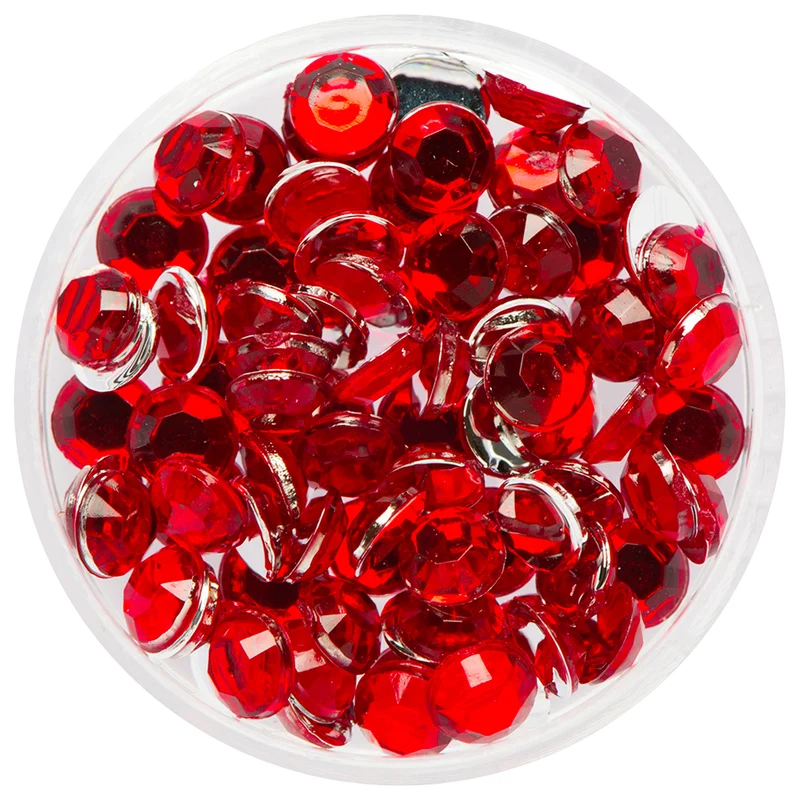 Glitzer Steine Rubin XL 2,5 g ca. 100 pz