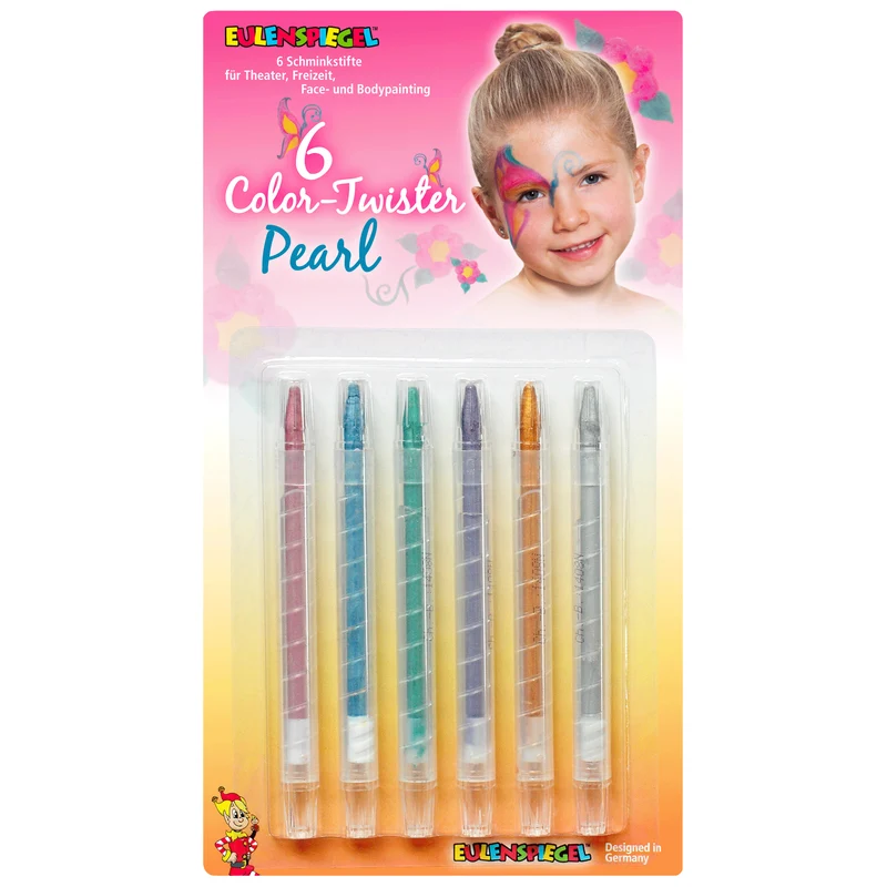 Pastelli Trucco Viso perlati Color Twister Pearl 6 pz Eulenspiegel