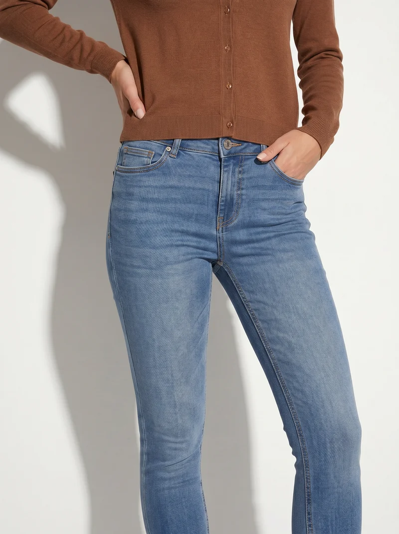 Jeggings super skinny high waist 5 tasche - Denim