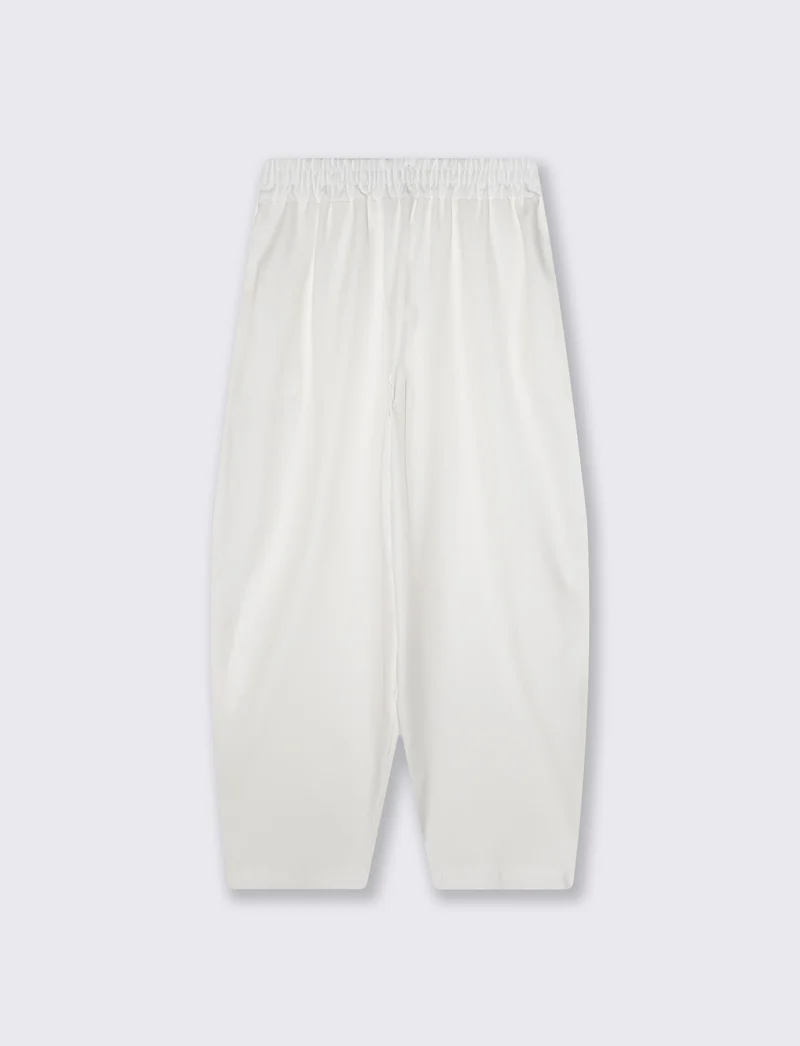 Pantaloni morbidi con fascia in vita - Bianco