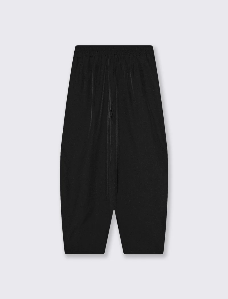 Pantaloni morbidi con fascia in vita - Grigio fango