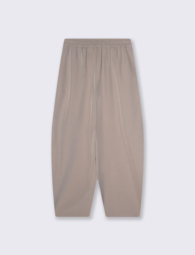 Pantaloni morbidi con fascia in vita - Nero