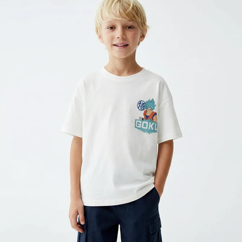 T-shirt Dragon Ball per giovani fan di Goku - Bianco