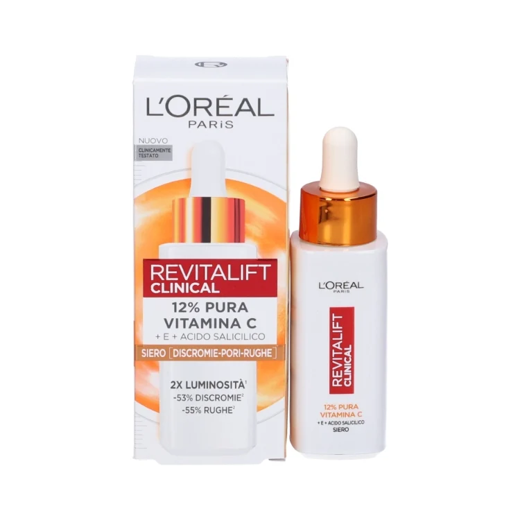 L'Oréal Paris - Revitalift Clinical - 12% Pura Vitamina C + E + Acido Salicilico - Siero Discromie-Pori-Rughe