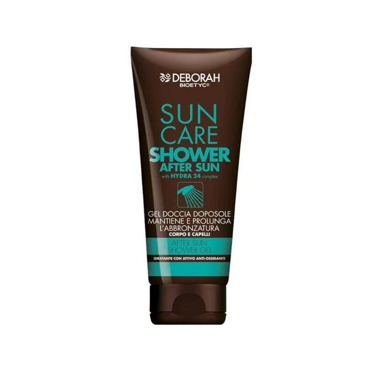 Deborah - Bioetyc - Sun Care Shower After Sun With Hydra 24 Complex - Gel Doccia Doposole Mantiene E Prolunga L'Abbronzatura - Corpo E Capelli - After Sun Shower Gel