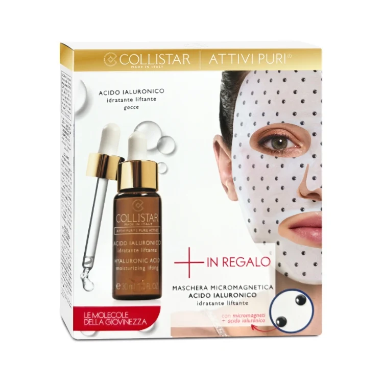 Collistar - Attivi Puri - Acido Ialuronico Idratante Liftante - Maschera Micromagnetica Acido Ialuronico Idratante Liftante - Cofanetto donna