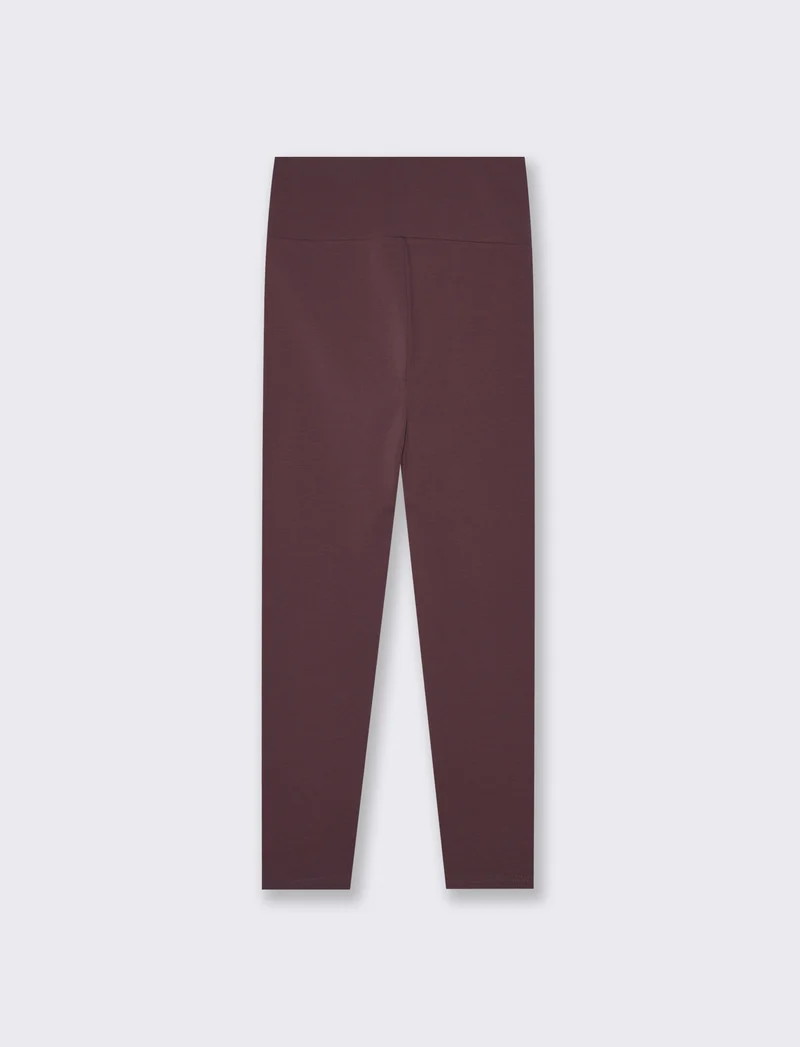 Leggings basico a vita alta skinny - Rosso amarena