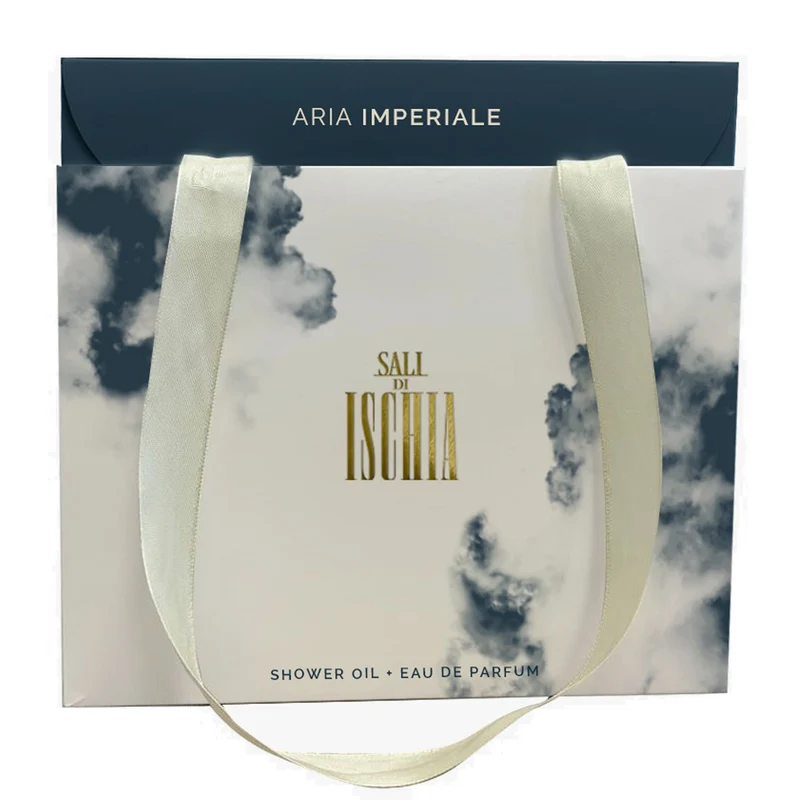 Box Shower Oil 200 ml e Profumo 100 ml Aria Imperiale sali Ischia