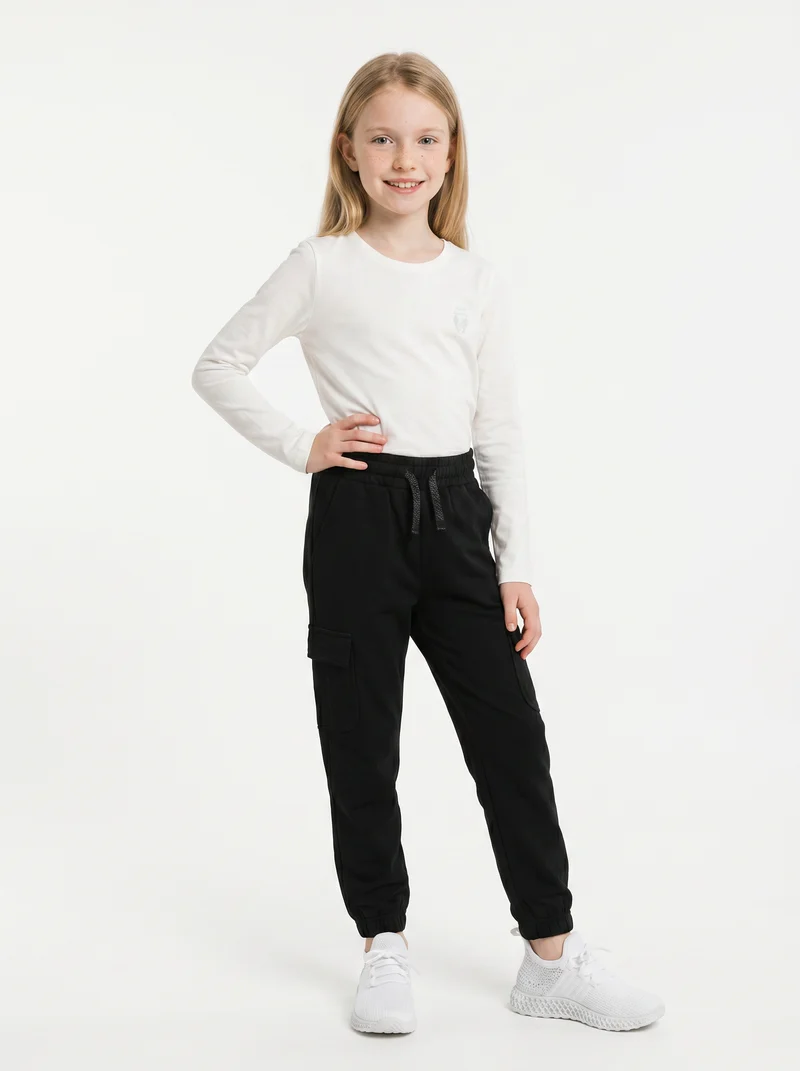 Pantafitness Jogger in felpa per bambina - Nero
