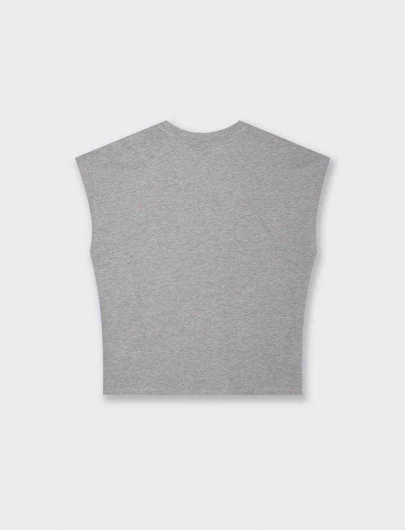 T-shirt Il Diavolo veste Prada girocollo - Grigio mel.