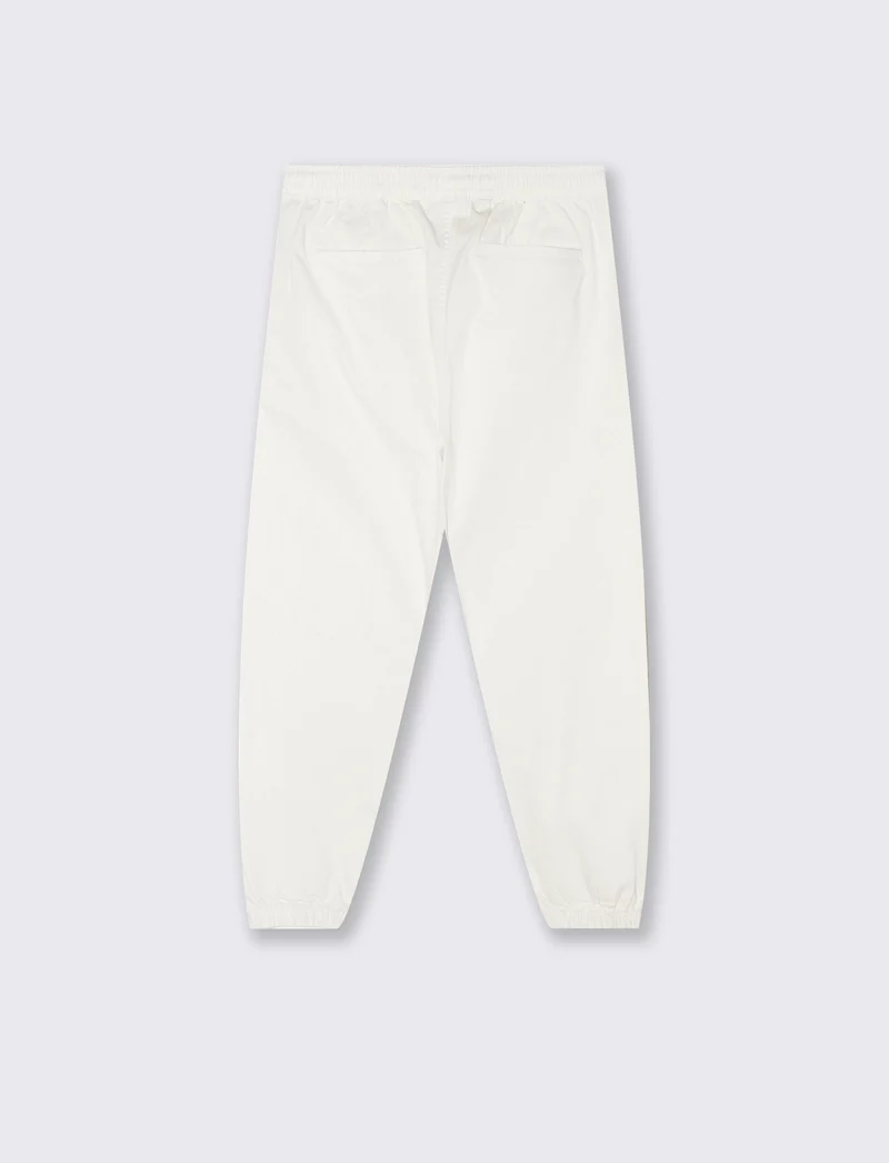 Pantaloni jogger con vita regolabile - Bianco sporco