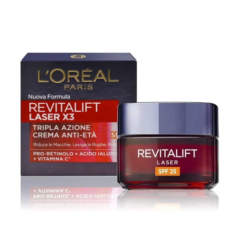 L'Oréal Paris - Revitalift Laser X3 - Tripla Azione Crema Anti-Età - SPF 25