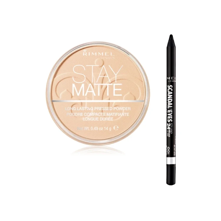 Rimmel London - Stay Matte - Long Lasting Pressed Powder + Scandal'Eyes Waterproof Kohl Kajal