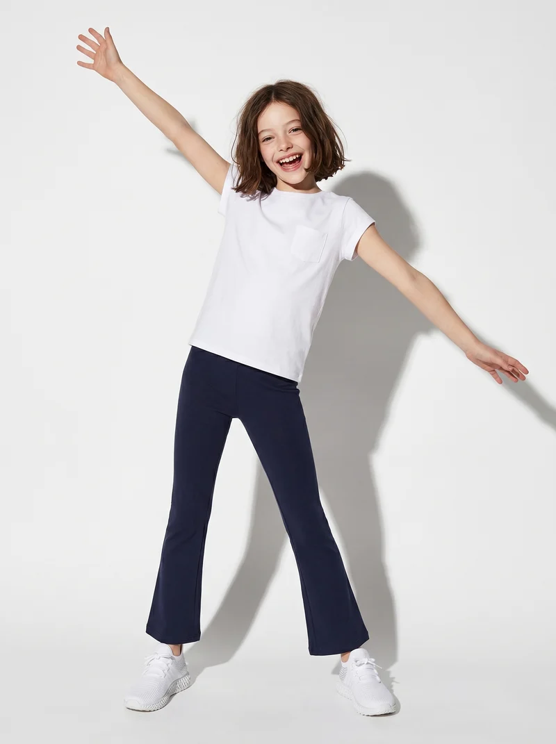 T-shirt manica corta bambina con taschino - Bianco