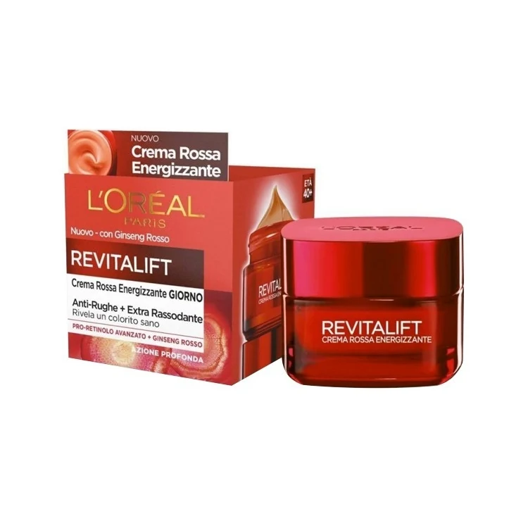L'Oréal Paris - Revitalift - Crema Rossa Energizzante - Anti-Rughe + Extra Rassodante - Giorno