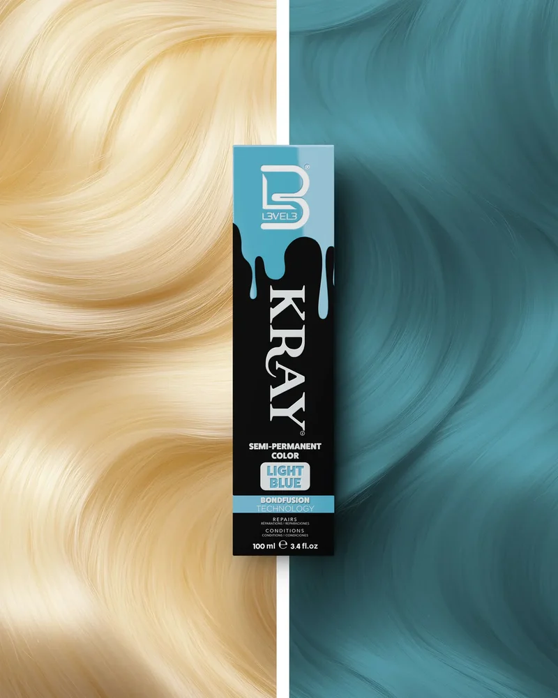 Kray Color Semi Permanente per Capelli L3VEL3 Light Blue 100 ml