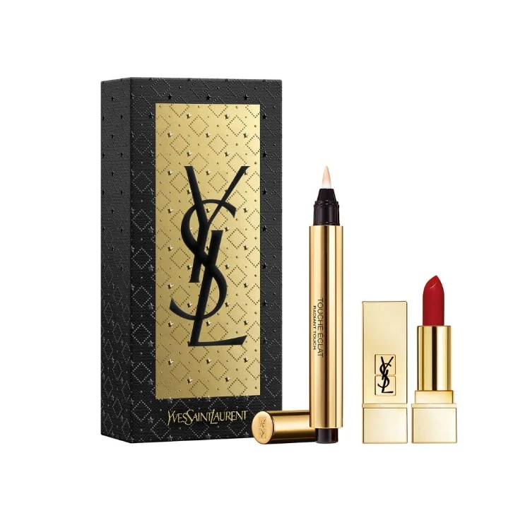 Yves Saint Laurent - Touch Éclat - Radiant Touch + Rouge Pur Couture - Pure Colour Satiny Radiance - Cofanetto donna