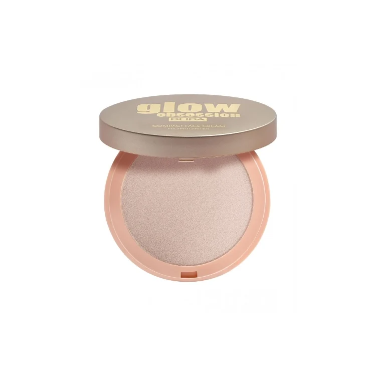 Pupa - Glow Obsession - Compact Face Cream Highlighter - Illuminante Viso Crema Compatto - Effetto Luce Diffusa