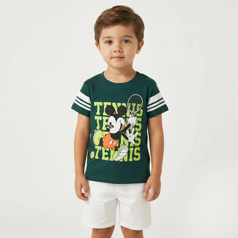 Maglietta Topolino stile tennis estivo - Verde