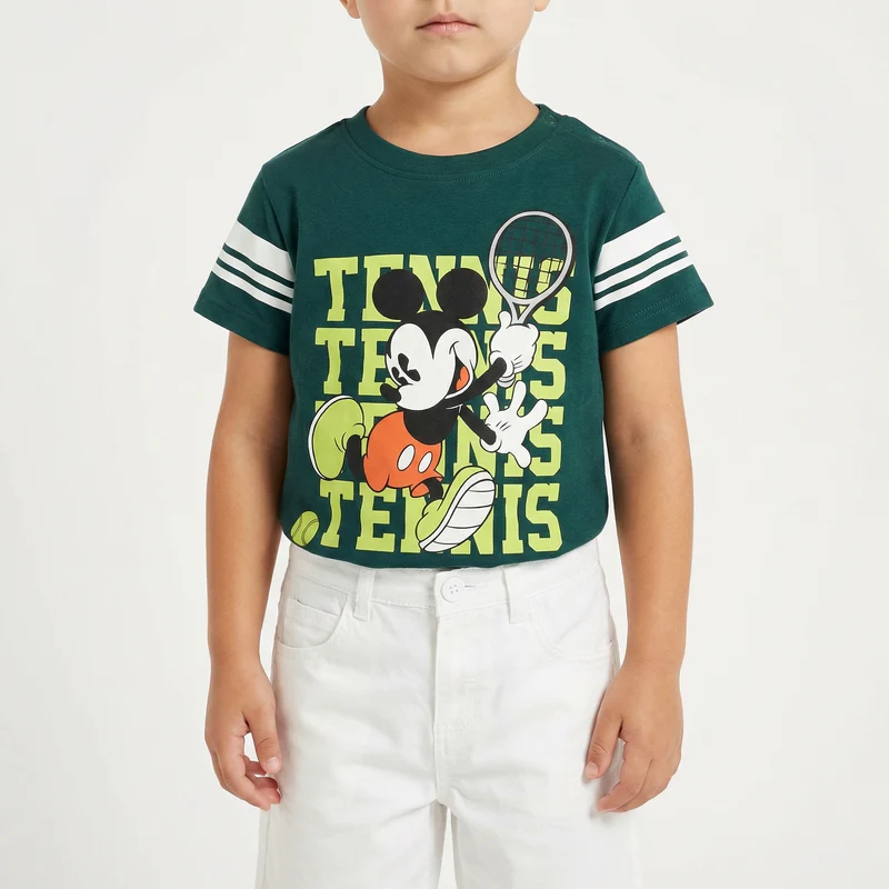 Maglietta Topolino stile tennis estivo - Verde