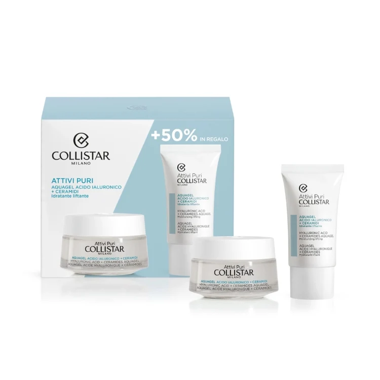 Collistar - Attivi Puri - Aquagel Acido Ialuronico + Ceramidi Idratante Liftante - Cofanetto donna
