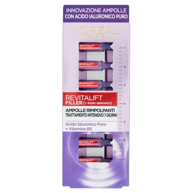 L'Oréal Paris - Revitalift Filler [+ Acido Ialuronico] - Ampolle Rimpolpanti - Trattamento Intensivo 7 Giorni