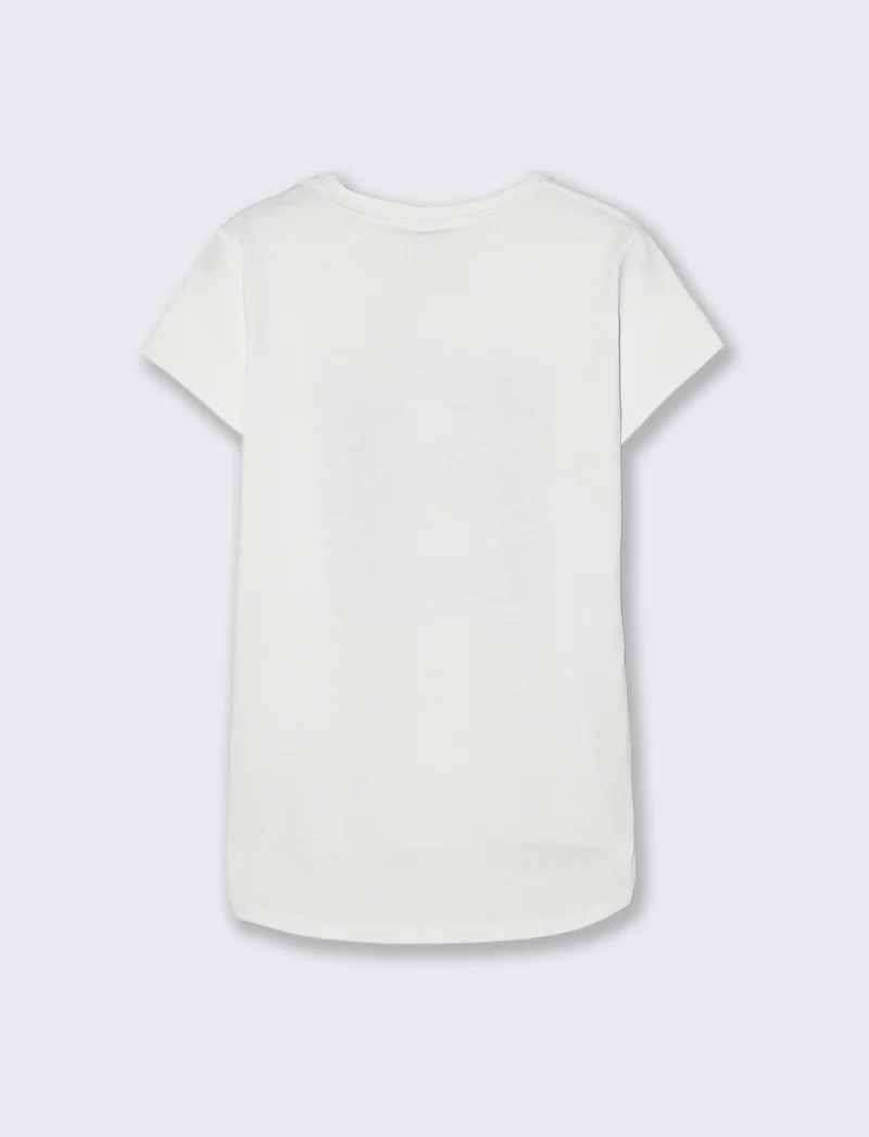 T-Shirt Manica Corta con Stampa Petto - var 1