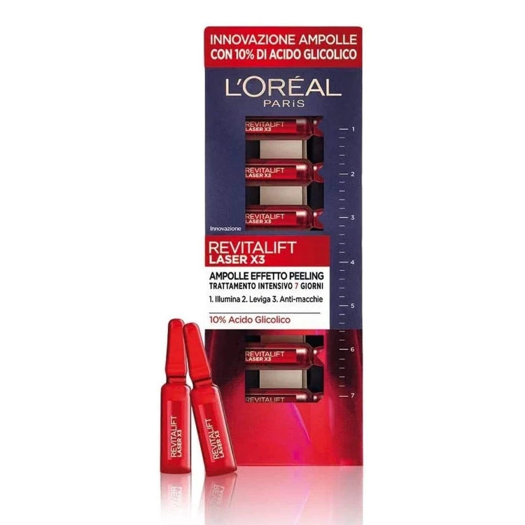 L'Oréal Paris - Revitalift Laser X3 - Ampolle Effetto Peeling - Trattamento Intensivo 7 Giorni