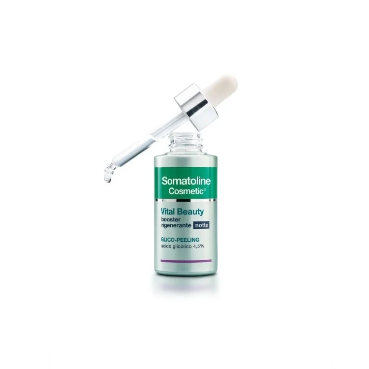 Somatoline Cosmetic - Vital Beauty - Booster Rigenerante Notte - Glico-Peeling Acido Glicolico 4,5%