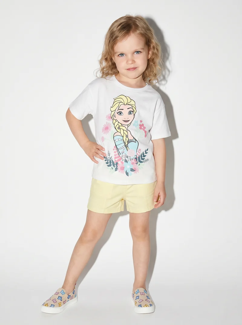 T-shirt Disney Frozen con stampa Elsa - Bianco