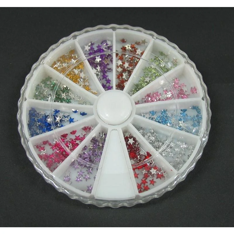 Kit ruota 600 brillantini decoro unghie stelle SBox-5