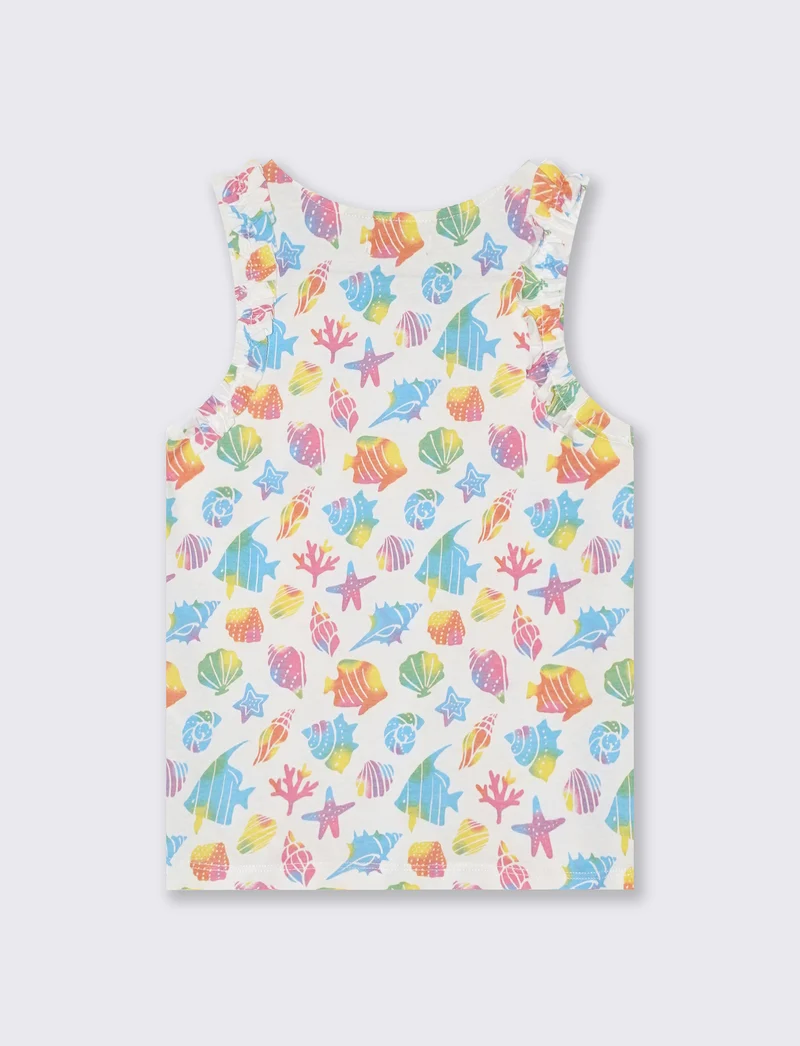 Canotta fantasia con rouches trendy - Fantasia