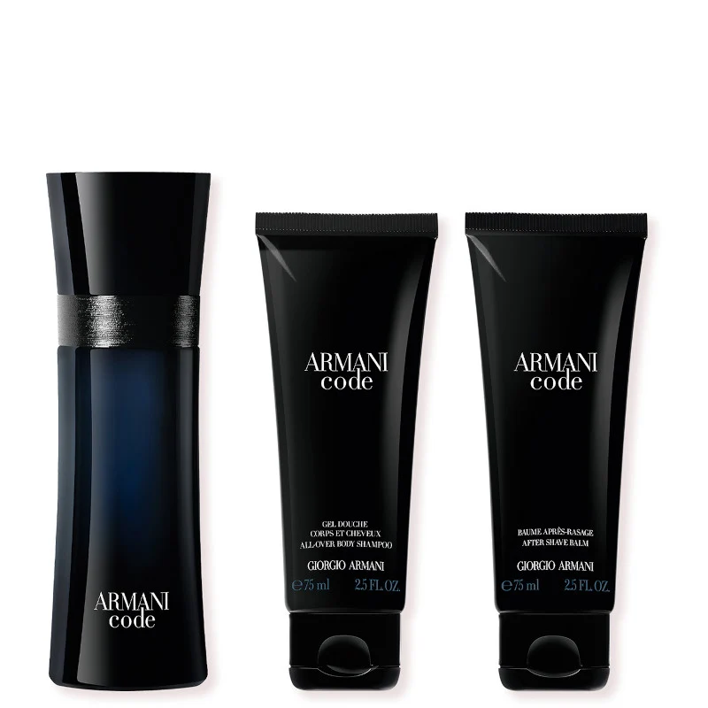 Code Homme Confezione 50 ML Eau de Toilette + 75 ML Gel Doccia + 75 ML Balsamo Dopobarba