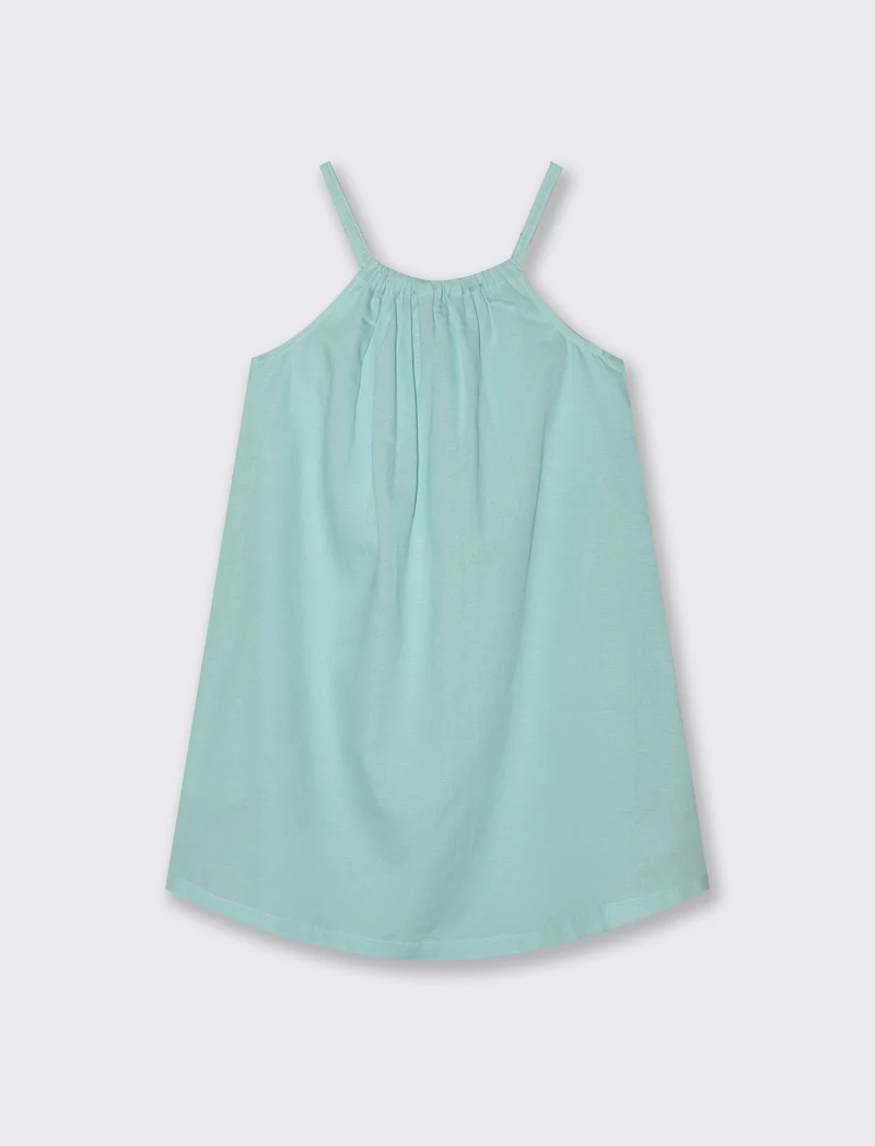 Abito leggero estivo con scollo all'americana - Verde acqua