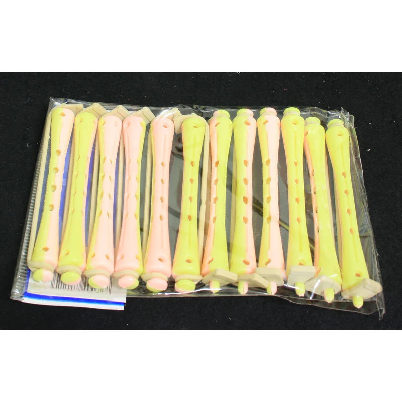 Bigodi permanente bicolore giallo/rosa lungo conf. 12 pz 4500439
