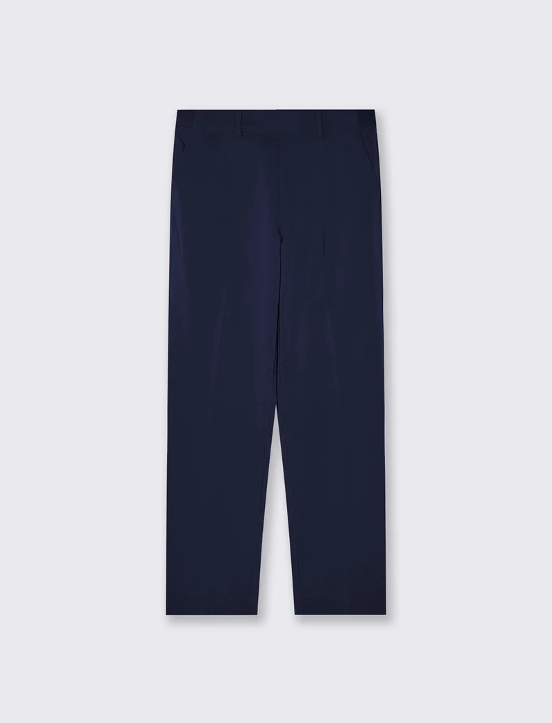 Pantalone con Elastico e Tasche - Blu