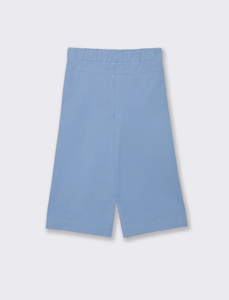 Pantafitness ampi in morbido denim - Azzurro