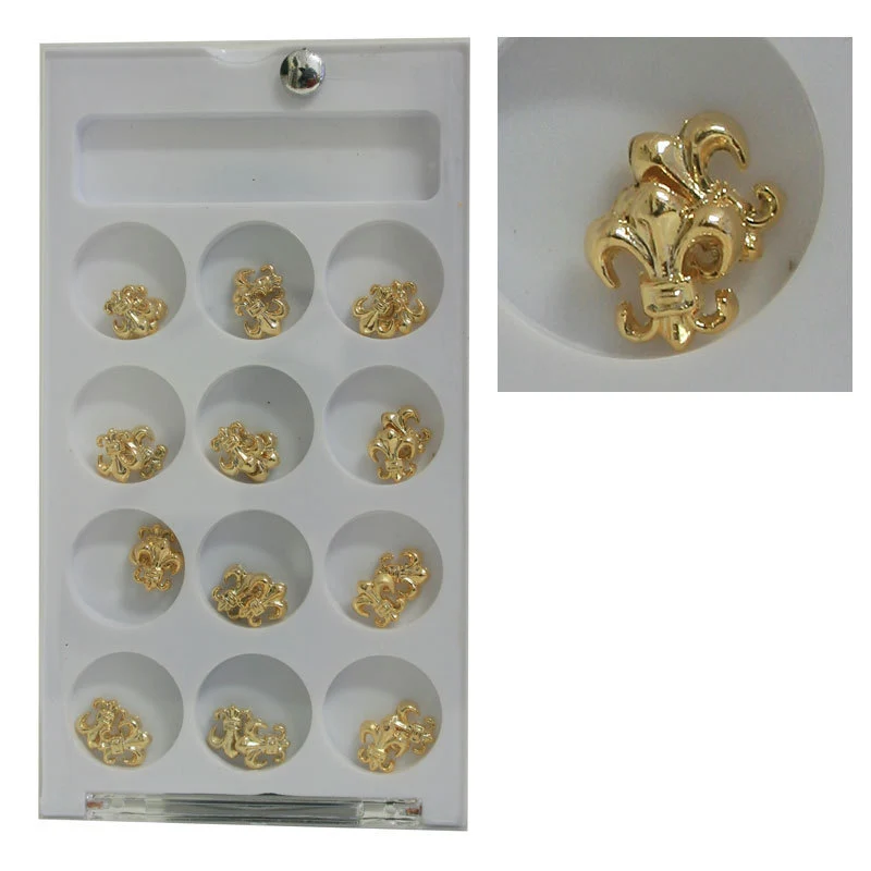 Decoro unghie Beauty nail Giglio Oro Lucido ASN11
