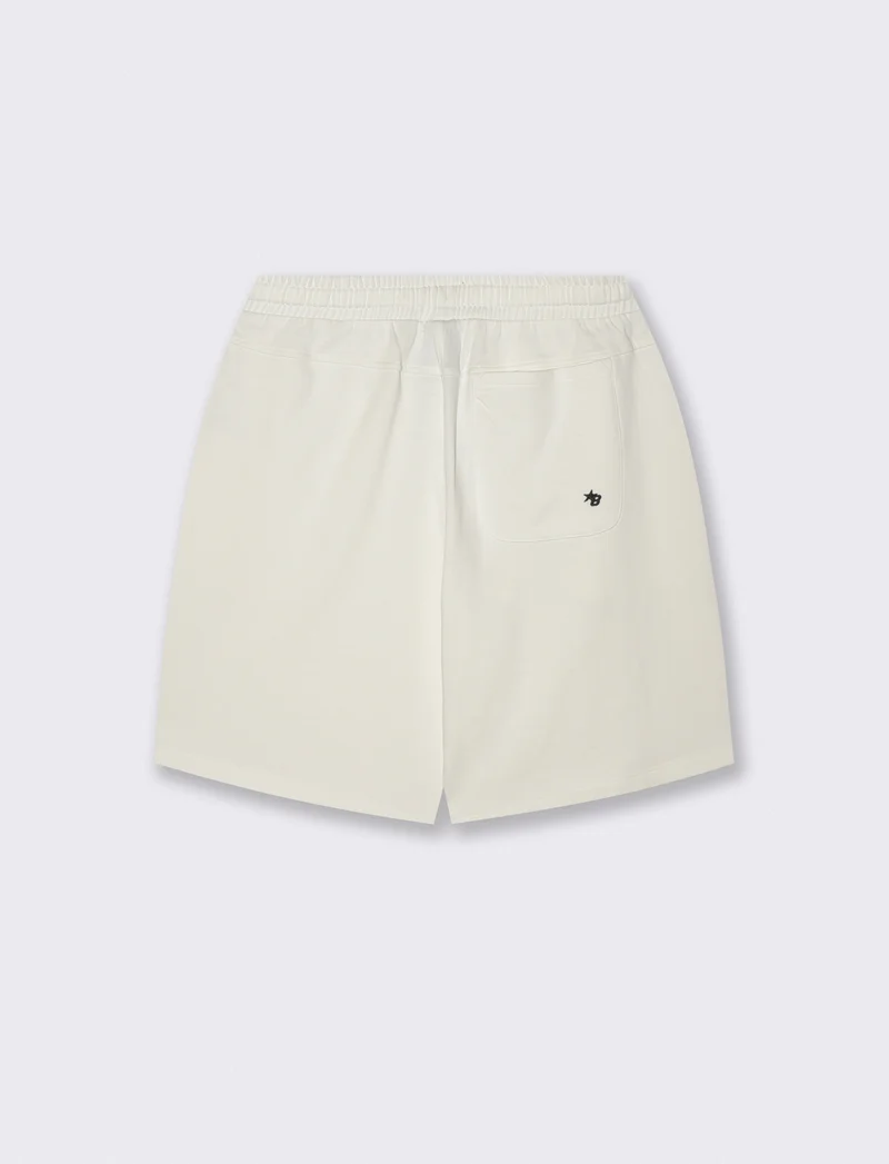 Bermuda Skater in Felpa con Vita Jogger - Bianco